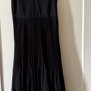 Wilfred Spaghetti strap Black Pleated dress